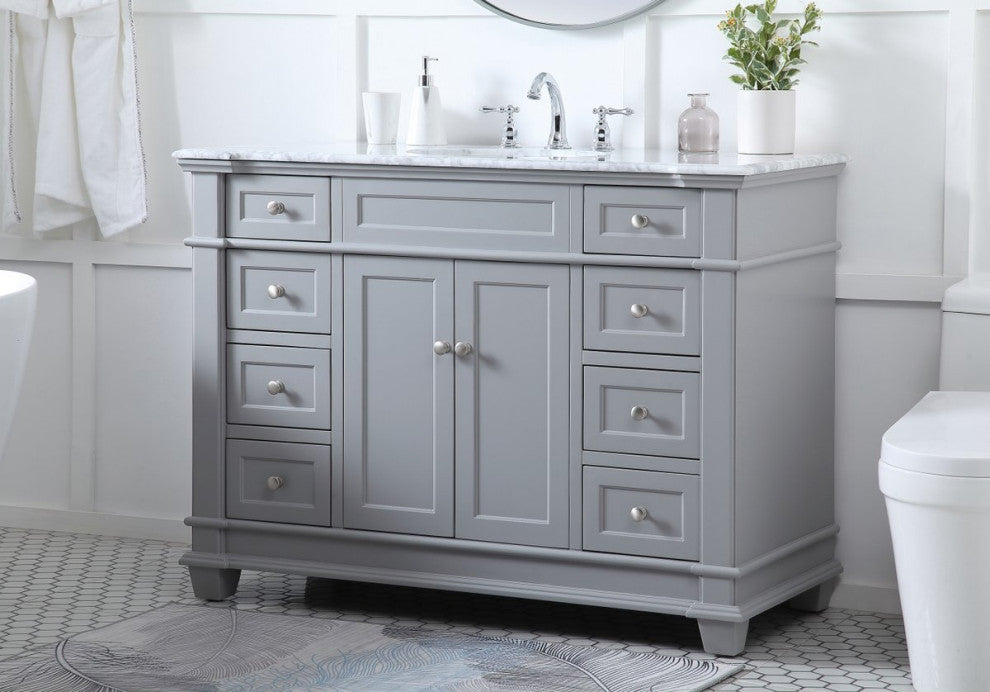 Weston Single Bathroom Vanity Set, Grey, 48