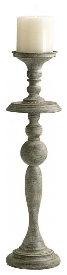 Cyan Design Small Bach Candlestick, Distressed Antiqued White