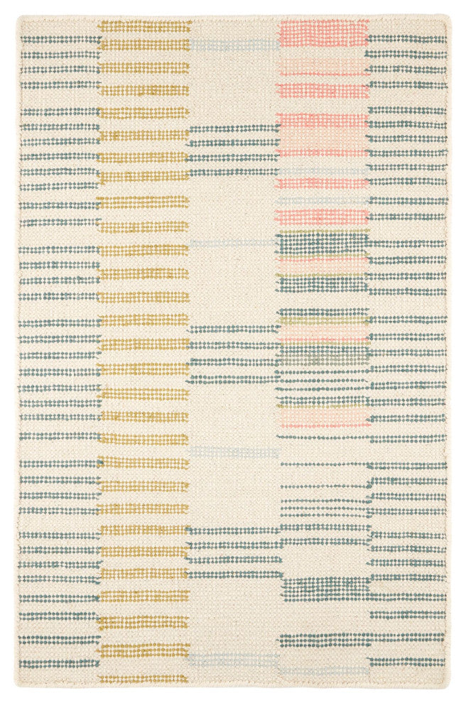 Dash & Albert Gemma Juniper Hand Loom Knotted Cotton Rug, Multi, 9' x 12'