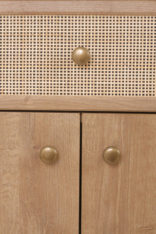 Close-up interior view (drawer) on white background