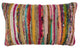 Chindi Throw Pillow With Multi-Colored Design, Multi, 14"x23", Cover Only