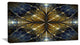 Digital Gold Fractal Flower Pattern, Oversized Abstract Canvas Art Print, 60x28