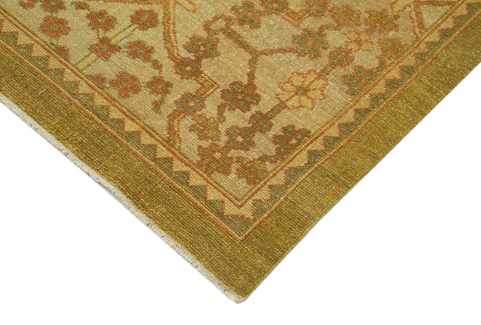 Rug N Carpet - Handmade Oriental 9' 1" x 12' 3" One-of-a-Kind Oushak Area Rug