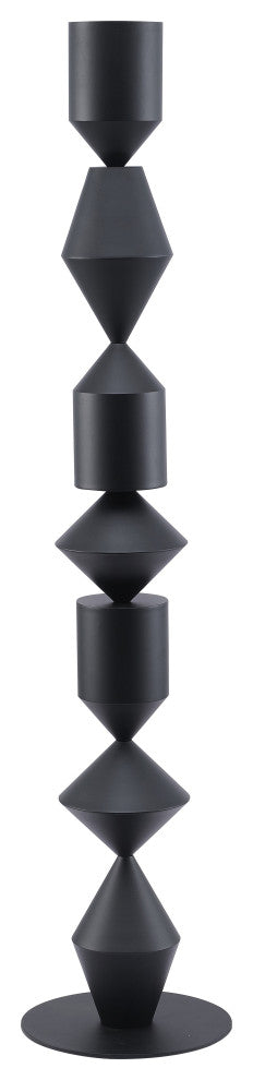 1-Light Black Iron Floor Lamp With A White Acrylic Shade