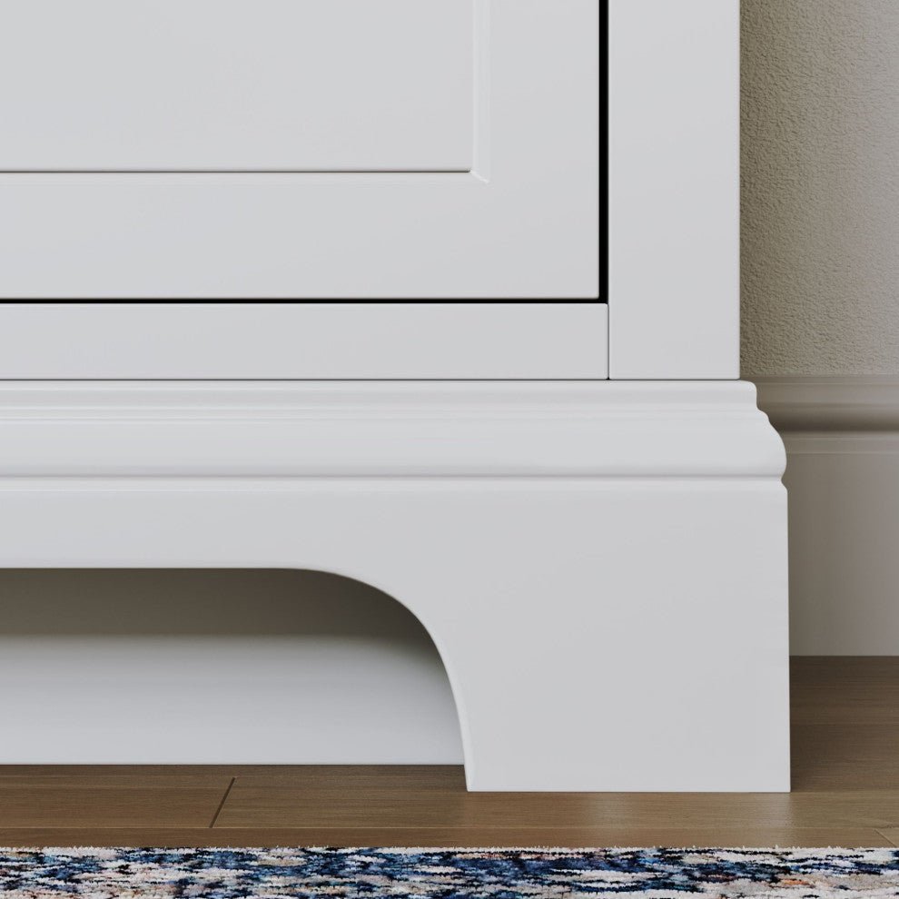 The Thalia Bathroom Vanity, White, 72", Double Sink, Freestanding