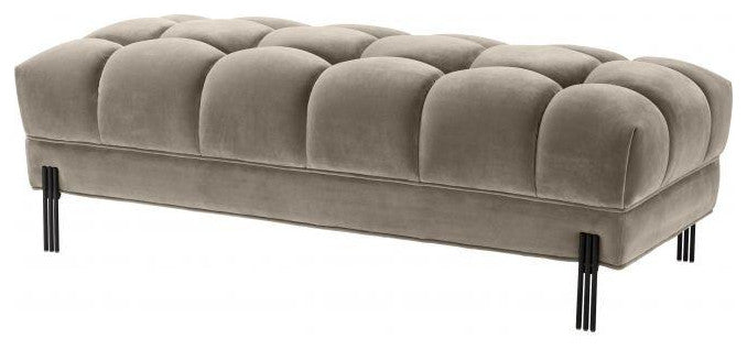 Greige Tufted Upholstered Bench | Eichholtz Sienna