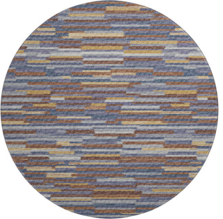 Addison Premium Washable Mayfield AMF114 Multi 8' x 8' Round Rug