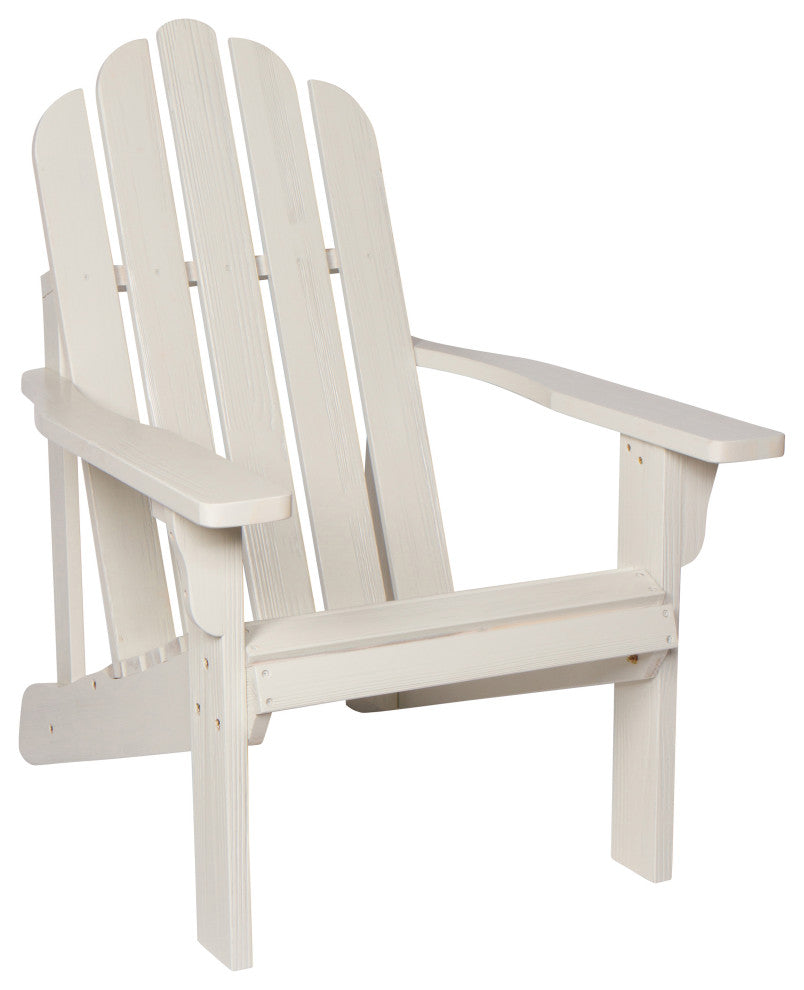 Shine Company Marina II Adirondack Chair With Hydro-Tex Finish, Eggshell White