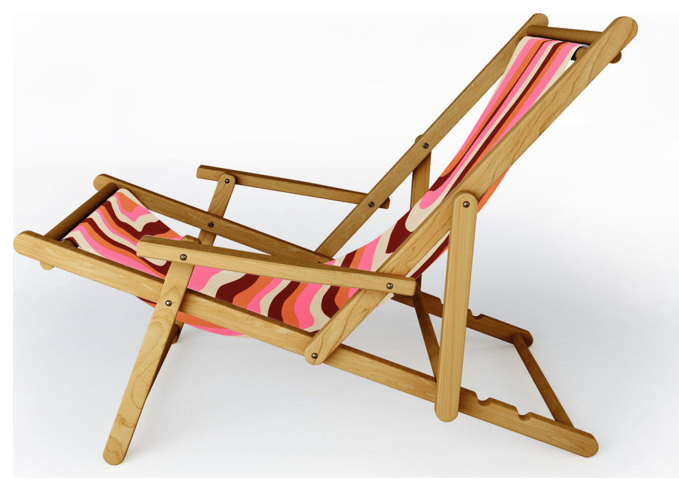 Sunshine Canteen Neon Pink Retro Zebra Sling Chair