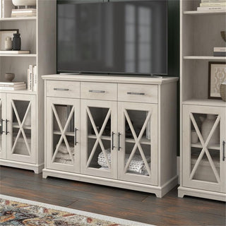 Lennox Farmhouse TV Stand for 65 Inch TV in Linen White Oak - Engineered Wood