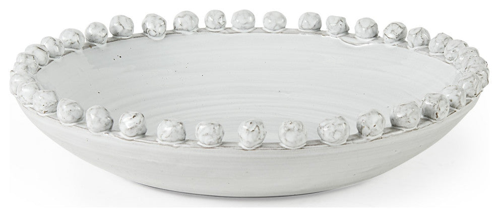 Off White Ceramic Centerpiece Bowl
