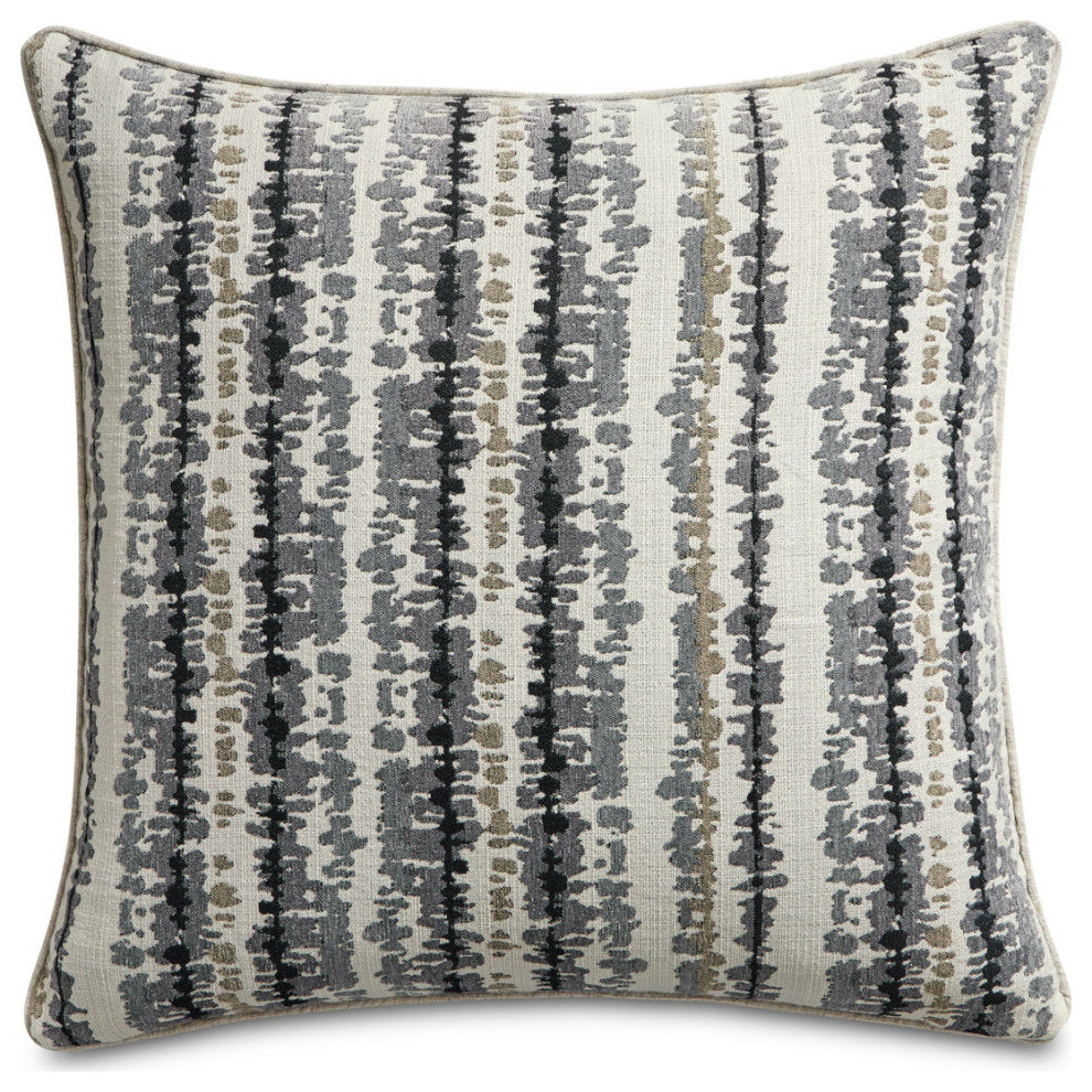 Explorer Antigua 21" Square Pillow, Set of 2, Coal Gray