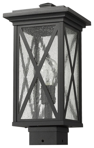 Z-Lite 583PHMS Brookside 16" Tall Outdoor Single Head Post Light - Black