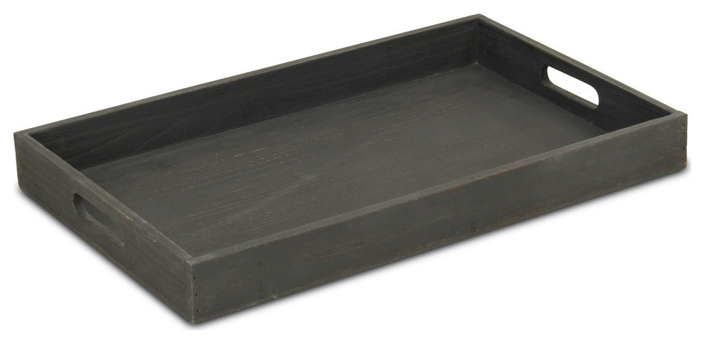Minimalist Black Wooden Tray