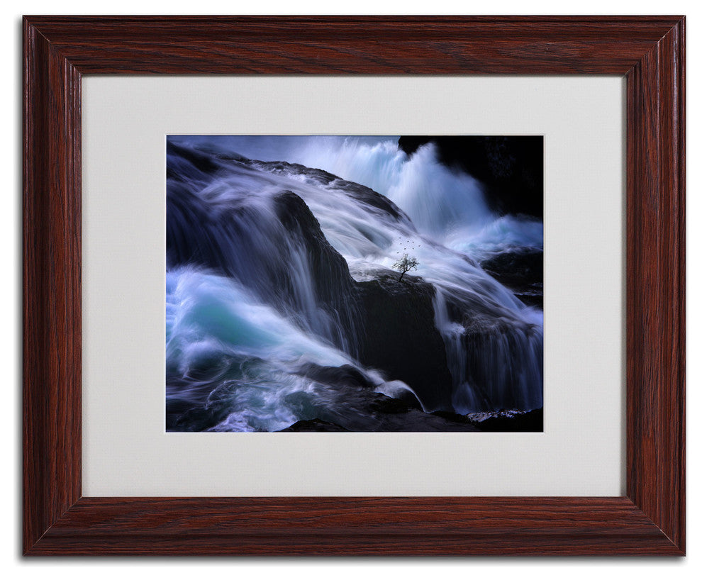'Liquide Illusion' Matted Framed Canvas Art by Philippe Sainte-Laudy