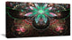 "Large Star Flower Fractal Pattern" Floral Wall Art Canvas, 32"x16"