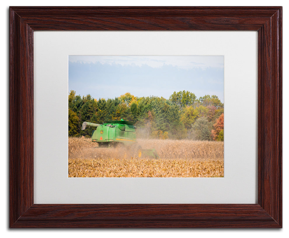 Jason Shaffer 'John Deere' Matted Framed Art, Wood Frame, White Mat, 14x11
