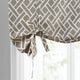 Martinique Printed Cotton Tie-Up Window Shade Single Panel, Martinique Taupe, 46w X 63l