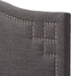 Aubrey Modern Dark Gray Fabric Upholstered Full Size Headboard