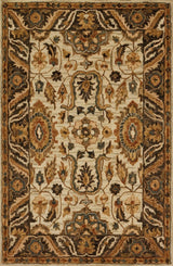 Victoria Rug, Ivory/Dark Taupe, 5'0"x7'6"