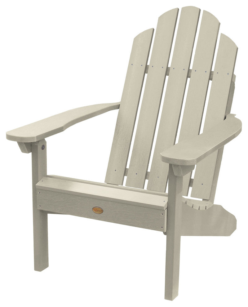 4 Classic Westport Adirondack Chairs, 2 Folding Side Tables, Whitewash