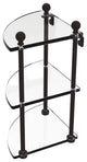 Mambo 3 Tier Corner Glass Shelf, Oil Rubbed Bronze
