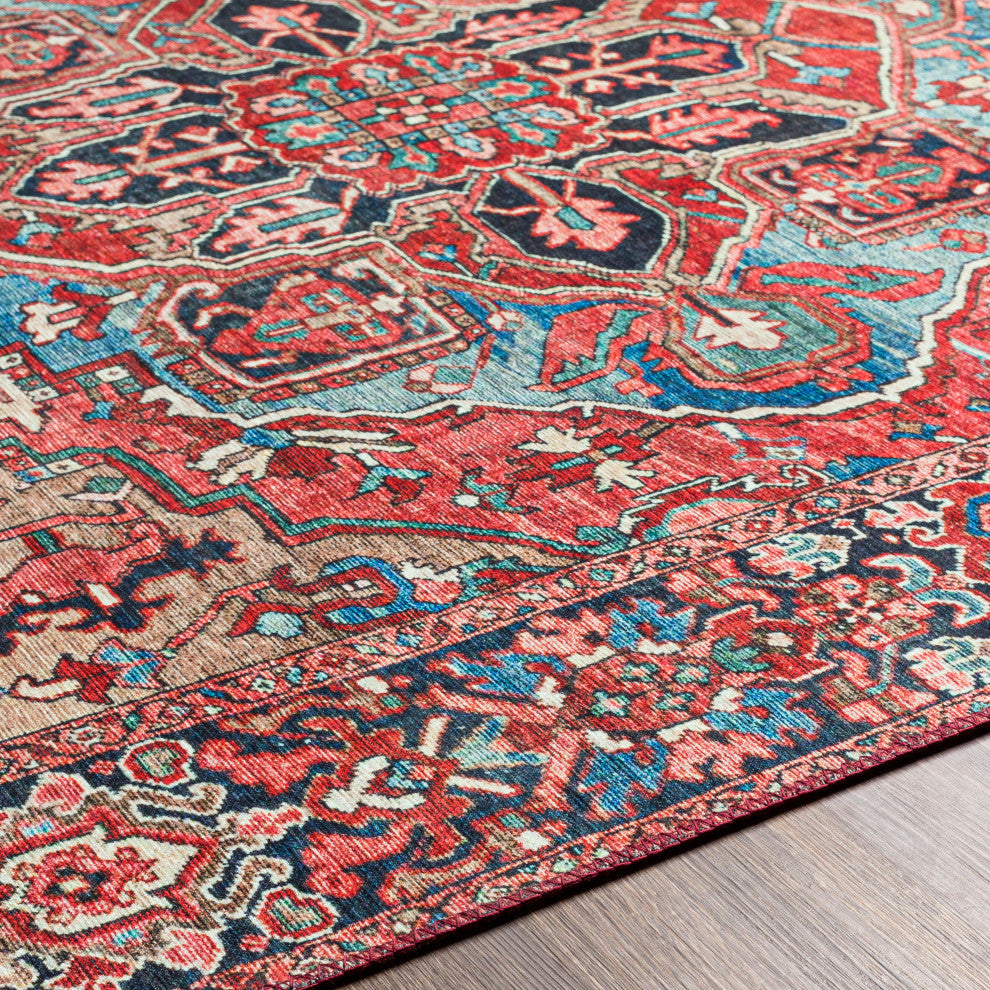 Iris IRS-2310 Traditional Red/Blue 3'6"x5'6" Area Rug