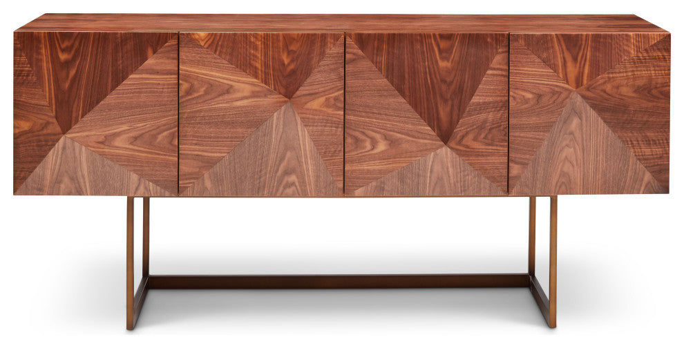 Cube Sideboard, Walnut, Vintage Copper