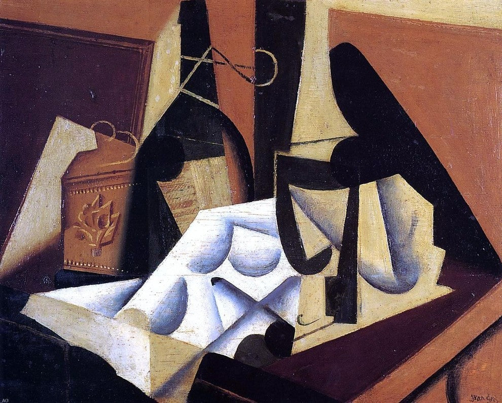 Juan Gris Still Life With White Tablecloth, 20"x25" Wall Decal