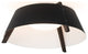 Casia 14" Flush Mount, White Washed Oak, Matte Black With Matte White Interior, 3500k Led