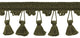 Link Gimp Design with Scalloped Tassel Fringe Trim, Color# L50 [5 Yards]