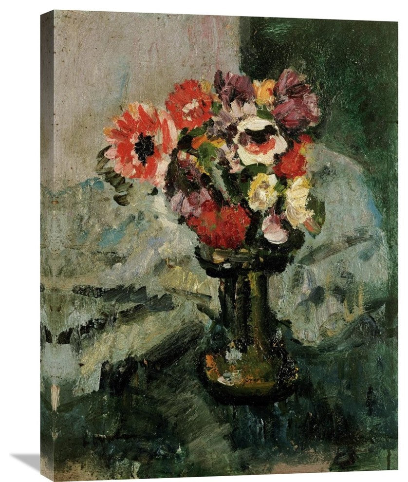 "Anemones and Other Flowers In a Vase" Artwork, 22" x 30"