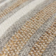 Aahana 16.0Lx16.0Wx16.0H White/Taupe/Gray Striped Hemp and Cotton Pouf