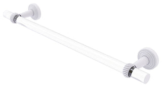 Pacific Beach 18" Towel Bar with Twisted Accents, Matte White