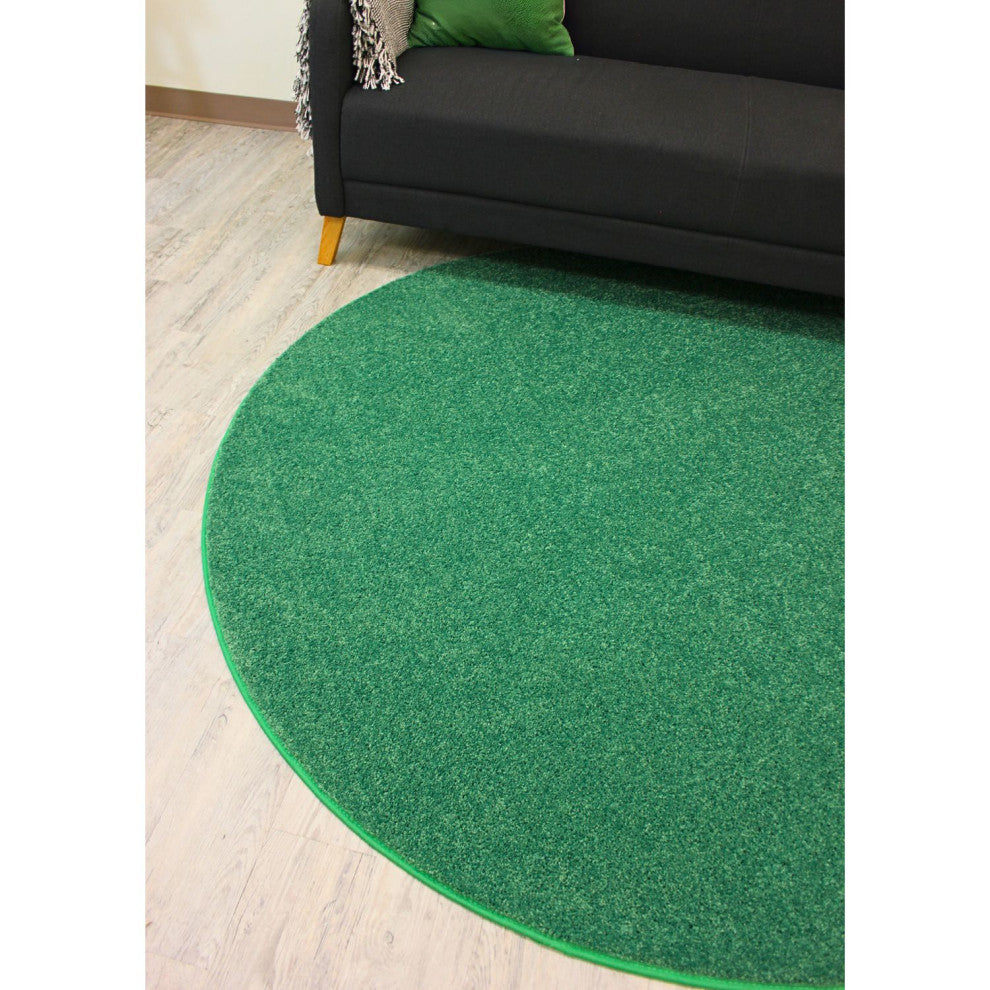 Kids Crazy Carpet Home & School Area Rugs, People Pet Friendly, Shamrock, Oval 5'x8'