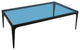 Dynasty Coffee Table Rectangular Ocean Blue Glass Top