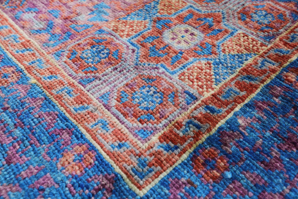 Mamluk Geometric Handmade Wool Rug 3' 4" X 5' 1" - Q12253