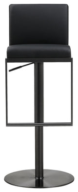Amalfi Black on Black Steel Barstool - Black