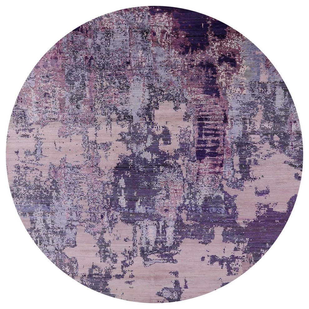 Ahgly Company Indoor Round Mid-Century Modern Area Rugs, 4' Round