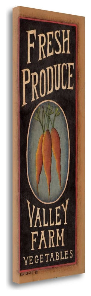 "Carrots" By Kim Lewis, Giclee Print on Gallery Wrap Canvas, Ready to Hang