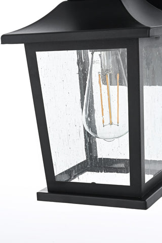 Home Living 7" Outdoor Wall Sconce, Black