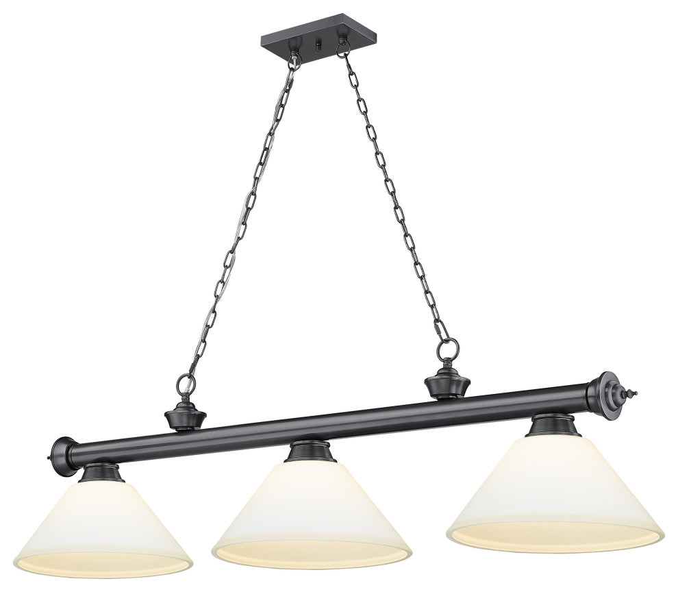 Zlite 2306-3BP-AMO14 3-Light Billiard, Matte Opal