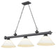 Zlite 2306-3BP-AMO14 3-Light Billiard, Matte Opal