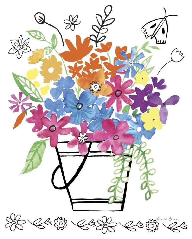 "Floral Magic I" Digital Paper Print by Farida Zaman, 24"x30"