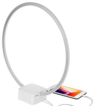 Brightech Circle - LED Modern Bedroom Nightstand Lamp - Super Bright, White