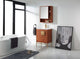 Bathroom Vanity Set, Spicy Walnut, 24", Satin Brass Hardware