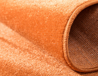 Unique Loom Orange Solid Williamsburg 5' 0 x 5' 0 Round Rug
