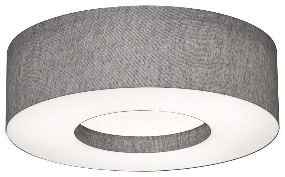 Montclair LED Ceiling Fixture, Grey, 15", Semi-Flush