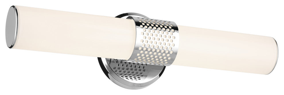 18" Bath Bar Small LED With White Glass