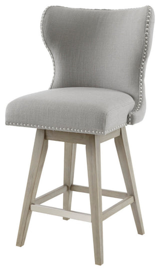 Hancock Wingback 27" Counter Stool, Grey